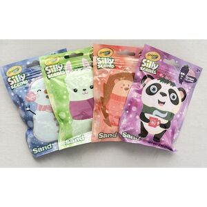 Crayola Silly Scented Sand Kids Play Sand Stress Relief Moldable Play Sand 4PACK